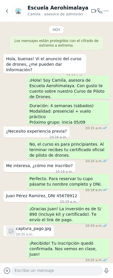Integración WhatsApp